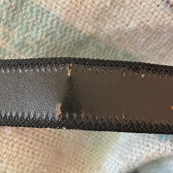 SOLD :: Vintage 80s Wool and Leather Plaid Belt - Picture 8 of 9